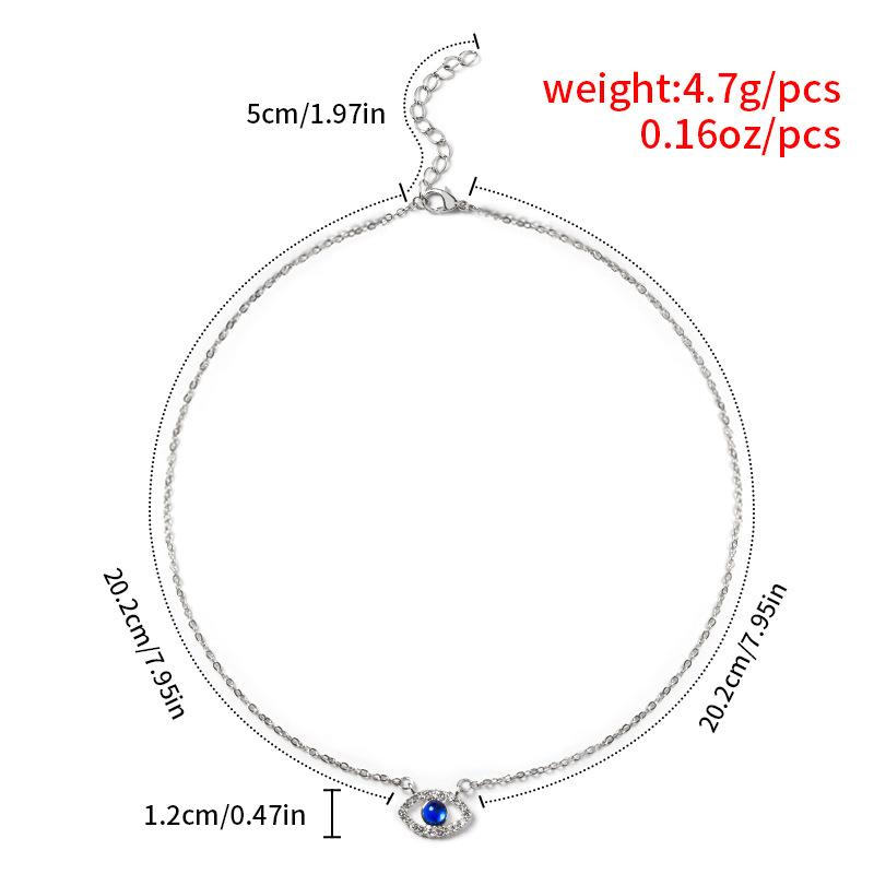 Collier Pendentif Œil Maléfique Palmier pour Femmes Bijou Cadeau