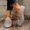 Dam Plus Size Andningsbara Fly-Knit Slip-On Ballerinaskor