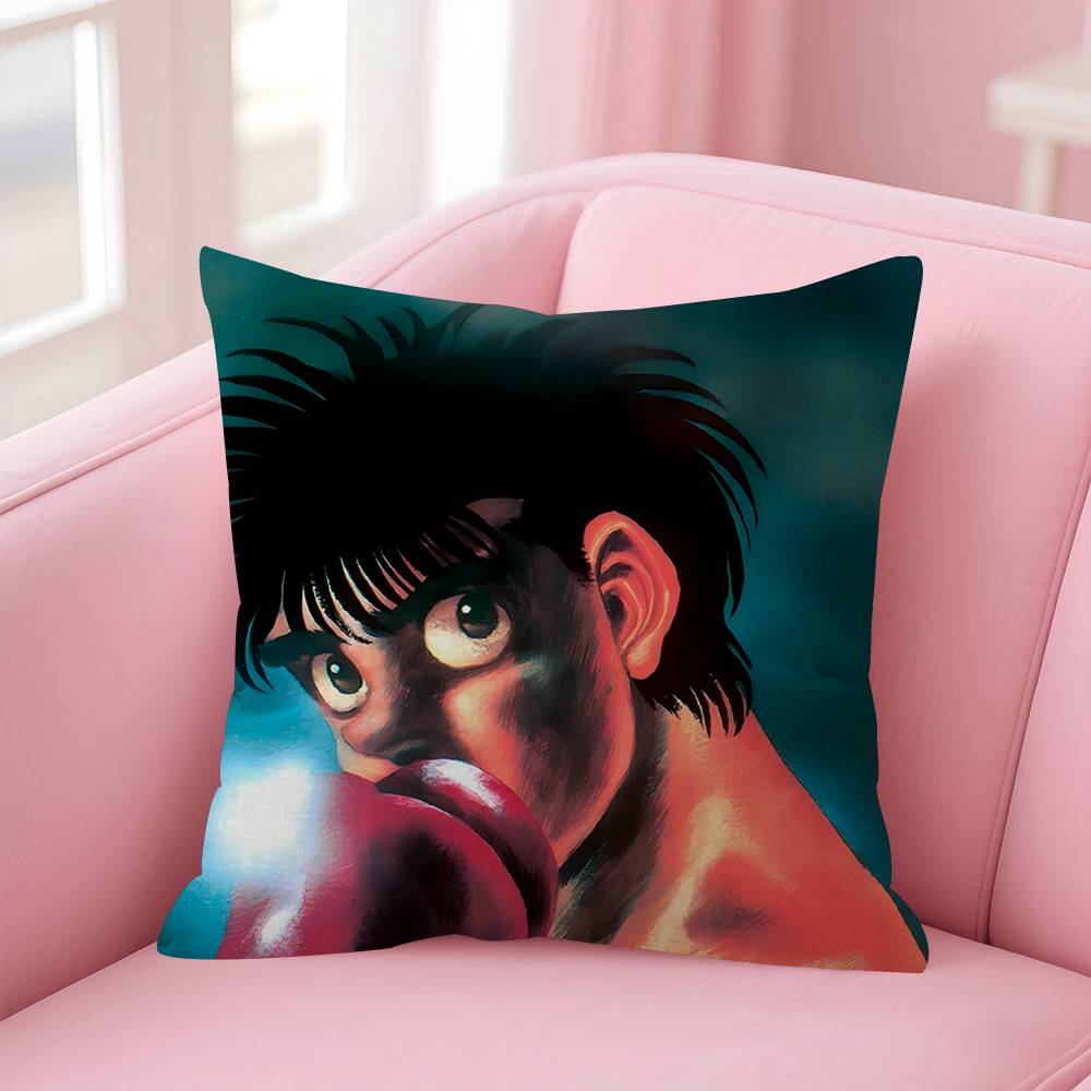 Cool HHajime No Ippo Comics Pillow Covers Cartoon Sofa Decorative Home Doublesided Printing Short Plush Cute Cushion Cover