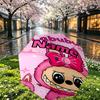 Custom Name Personalized Labubu Print Umbrella, Auto Open Close, 8‑Rib Sturdy Frame, Commute Camping Hiking Use, Birthday Gift
