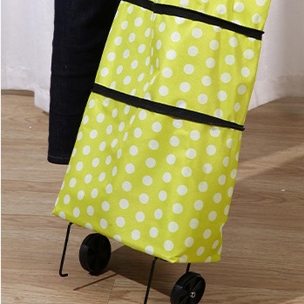 Faltbare Trolley-Taschen, Einkaufswagen-Einkaufstasche mit Rädern, 2-in-1-faltbarer Einkaufswagen für Zuhause, Supermarkt, langlebige Tasche