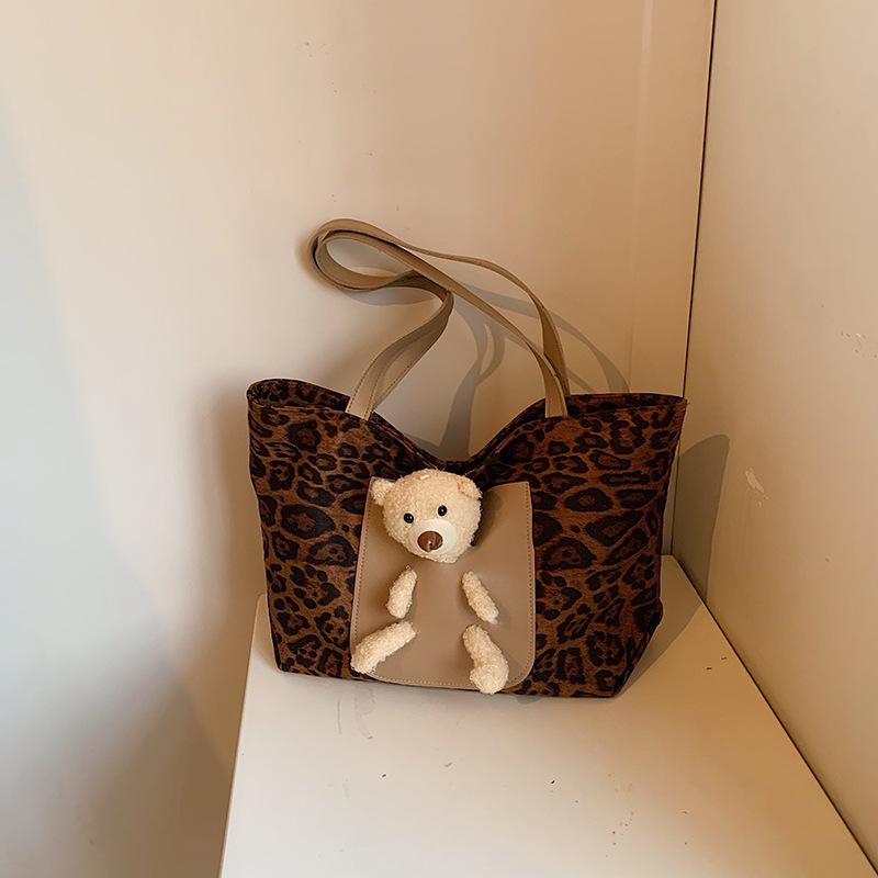 

Осень и зима повседневная новая ретро мода деловая сумка на одно плечо тоут подмышечная сумка женская большая вместимость леопардовый принт