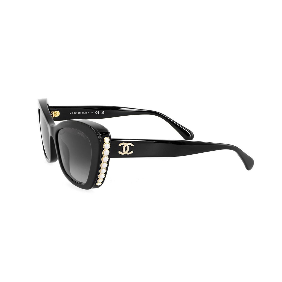 Chanel Logo Dekorētas Kaķacs Saulesbrilles Sieviešu