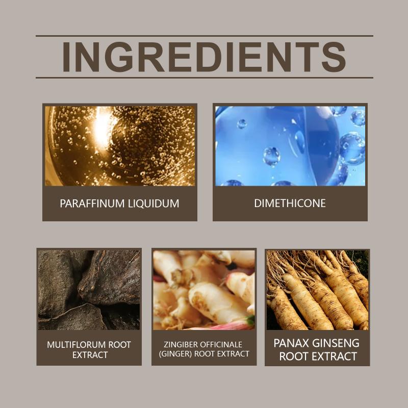 Hair Care Serum Oil Ginger Hair Regrowth Anti-Hair Loss Repairing Nourish Damaged Hair Roots Dense Hair Conditioner