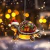 Christmas Ornaments 3D Bulldog/Turtle Christmas Tree Hanging Decorations for Winter Holiday Party Home Decor
