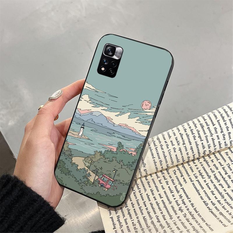 

Phone Case For Xiaomi Poco C71 15T 14T Pro Redmi note 15 14 14 13 Pro Redmi A5 15C 13C Japan Aesthetic Scenery Landscape Redmi Note 14 5G
