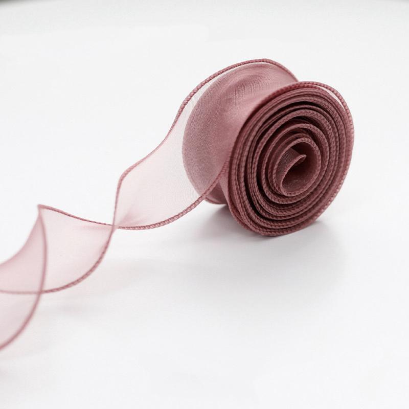 1 Roll Diy Bow Bouquet Voile Ribbons 4X900Cm Fishtail Organza Ribbon Reflective Iridescent Wavy Edge Ribbon For Gift Wrapping