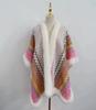 Rabbit Fur Shawl Women's Outerwear: New Autumn/Winter Fashion Cloak with Thickened Collar