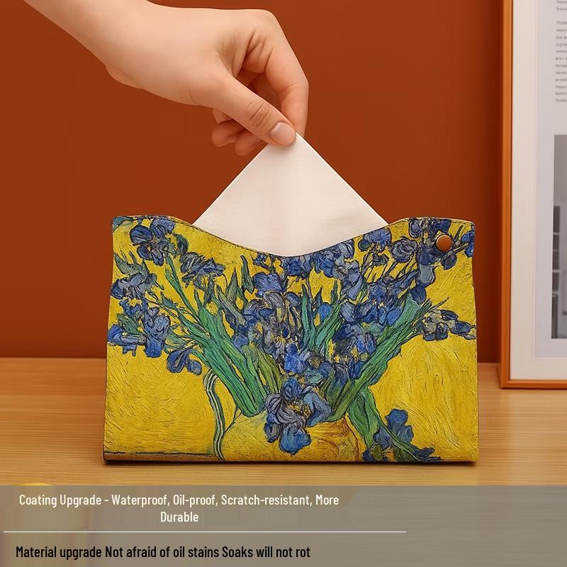 LIEI Luxury Rose Leather Tissue Box