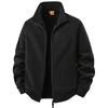 Austrian Velvet Fleece Jacket Men's Fashion Casual Loose Stand-up Collar Jacket Plus Velvet Thickened Top