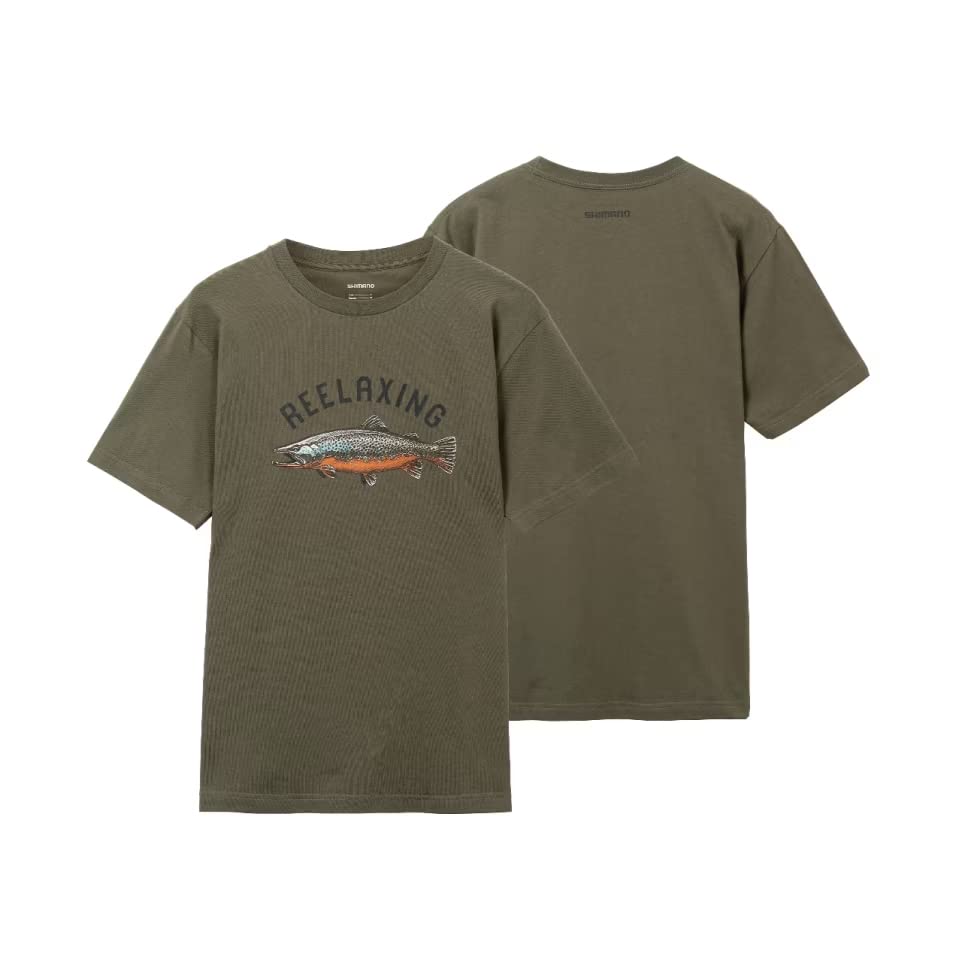 

Organic Cotton Graphic Khaki WS [Shimano] T-Shirt, SH-003V