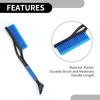 1pc 60x11cm Universal Car Ice Scraper Brush with Broom - SUV Snow Frost Remover for Car Truck RV Windscreen Side Window Anti Crash - Plastic Blue