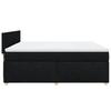 Box Spring Bed with Mattress Black 180x200 Cm Fabric