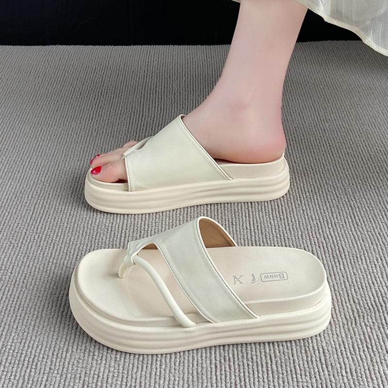 Fashion CRLAYDK Leather Womens Sandals Summer Flat Slip On Fashion Flip Flops Comfortable Dressy Summer Casual Walking Beach Slides