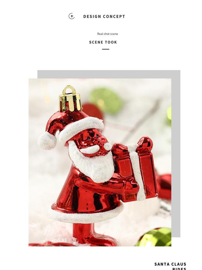 50-Piece Painted Christmas Ball Ornament Set for Tree Decorations