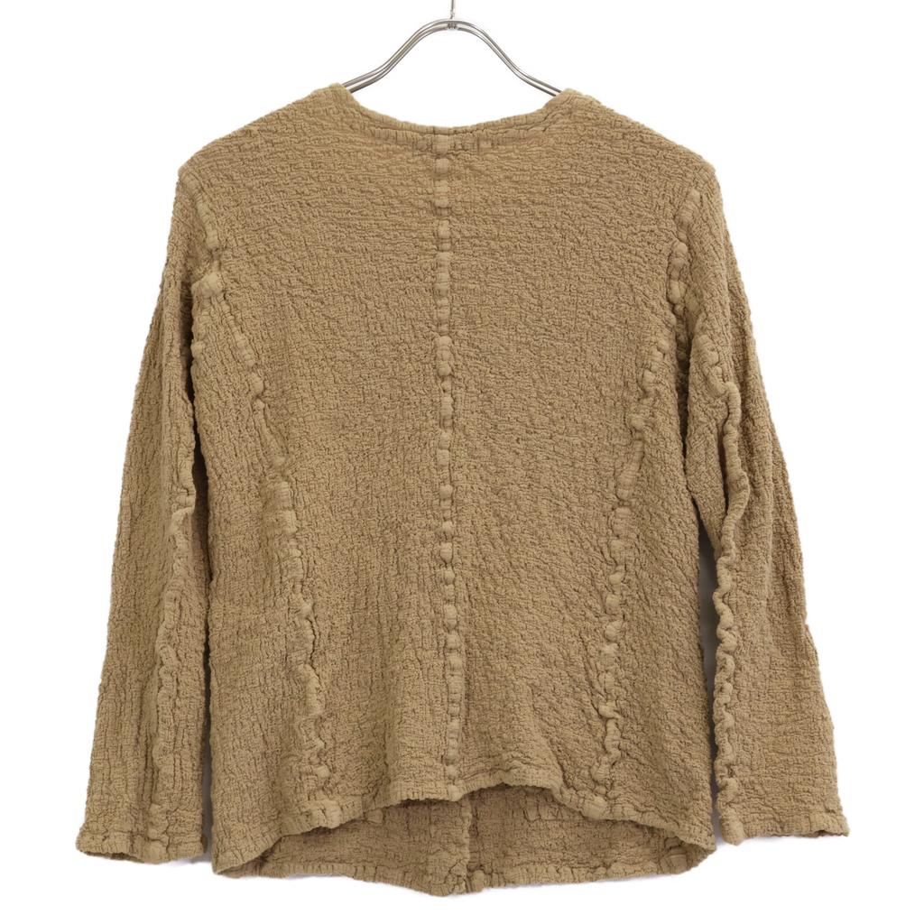 MeISSEYMIYAKE Beige MI04FD201 Wrinkled Pleated Jacket Jacket beigeUsed