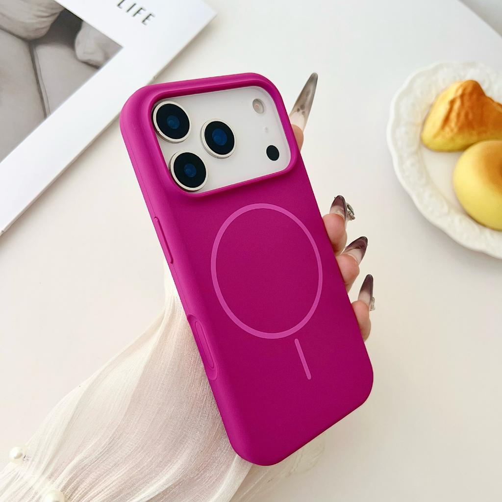 For iPhone 17 Pro Case Compatible with MagSafe Liquid Silicone Anti-Drop Phone Cover