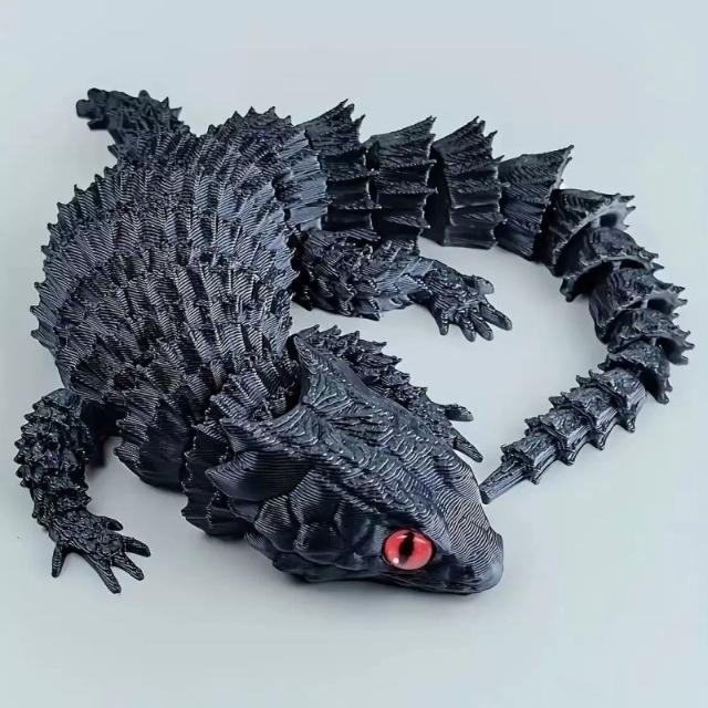 New 3D Printed Lizard Figurines Articulated With Moveable Joints Ornament With Openable Mouth Gift For Adults Kids Home Decor