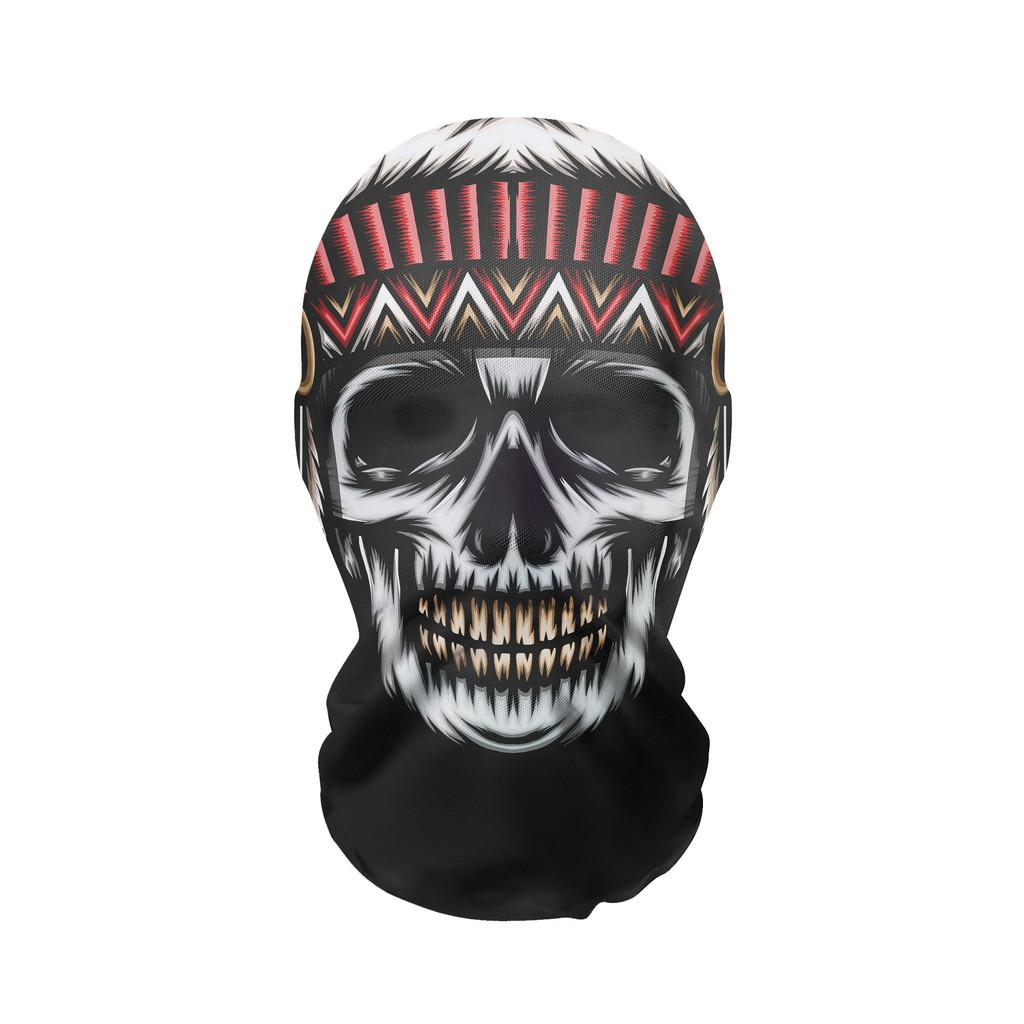 Unique Skull Head Full Face Mask Stylish Mesh Design Party Costume Accessory For Halloween And Christmas Celebrations