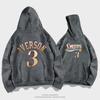 Mens Hooded Sweatshirt With Print Design Loose Fit Cotton Pullover Basketball Training Casual Wear