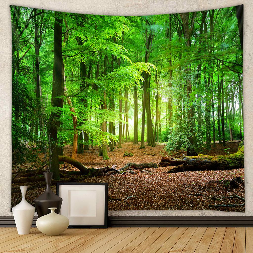 Home Tapestry Wall Hanging Forest Tapestry Background Fabric For Living Room Bedroom Decor Decorative Wall Art