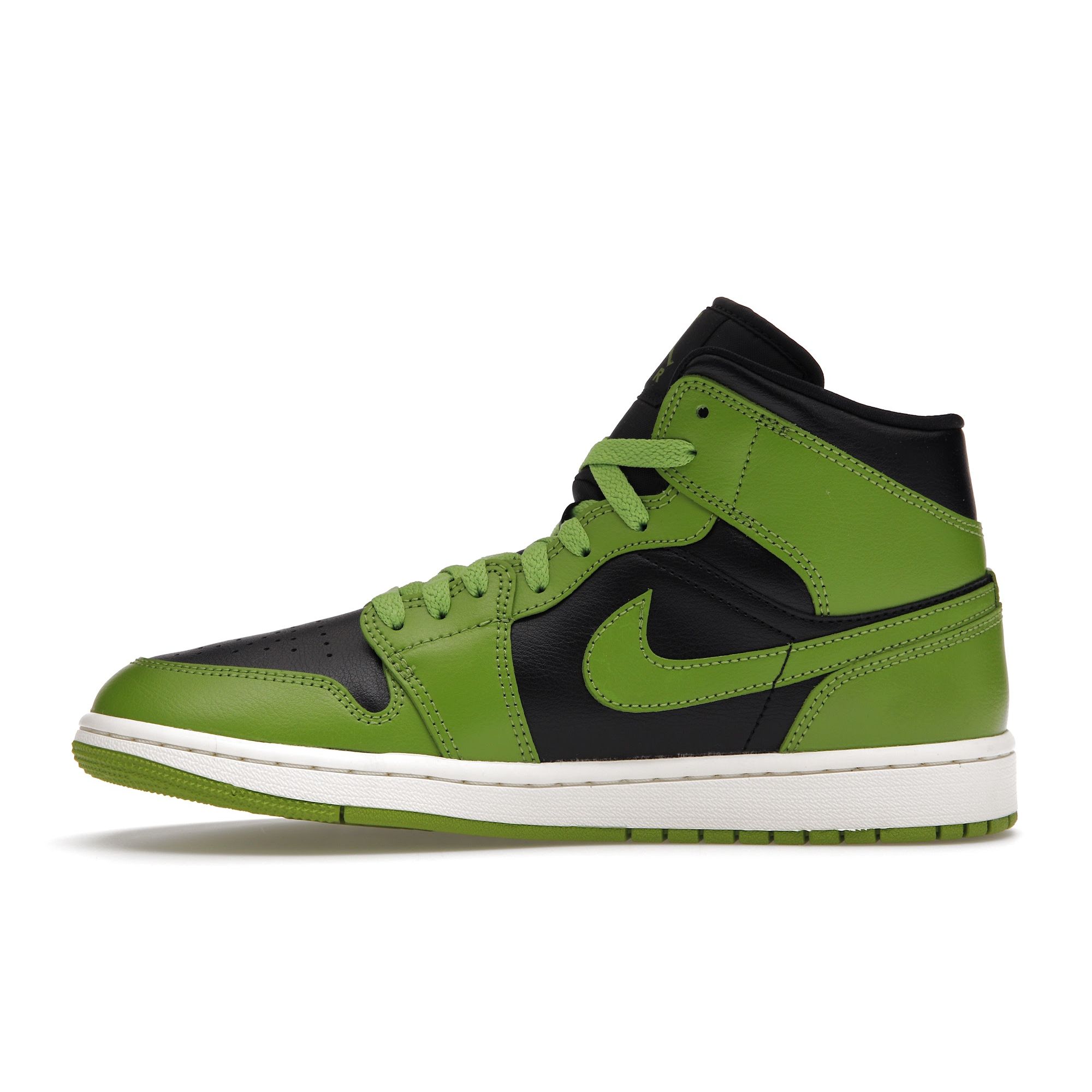 Air Jordan 1 Mid Altitude Green Женские кроссовки Black Sail Altitude-Green-Heather — фото 5