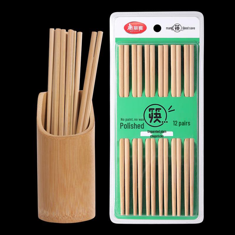 Meiliya Unpainted Bamboo Chopsticks