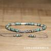 Turquoise Heishi & Silver Disc Bracelet – Adjustable Boho Jewelry, Protection Calm Gift for Men & Women