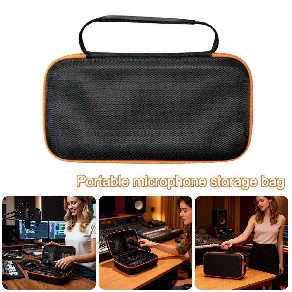 Handheld Microphone Case Hard Shell Wireless Microphone Organizer for JBL Singing Karaoke