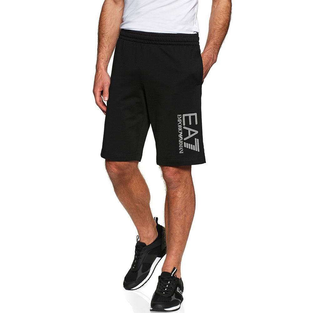Emporio Armani Logo Print Cotton Shorts Men shorts Black 3KPS73-PJ05Z-1200