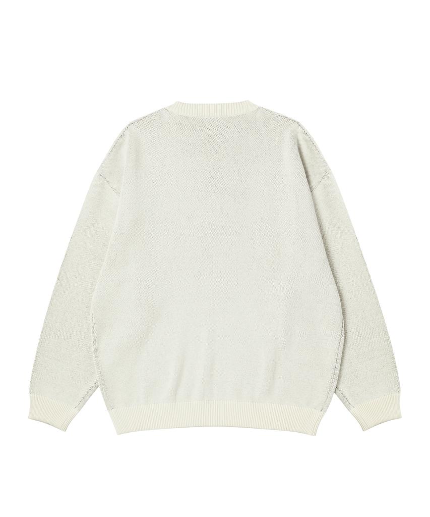 EXERCISE Runner Puzzle Piece Jacquard Knit_Ivory