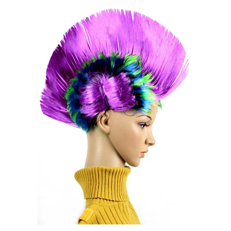Mardi Gras CarnivaL Wig Birthday Party Funny Hair Hat Accessories Clown Fans Dance Headdress Indigenous Primitive Headwear