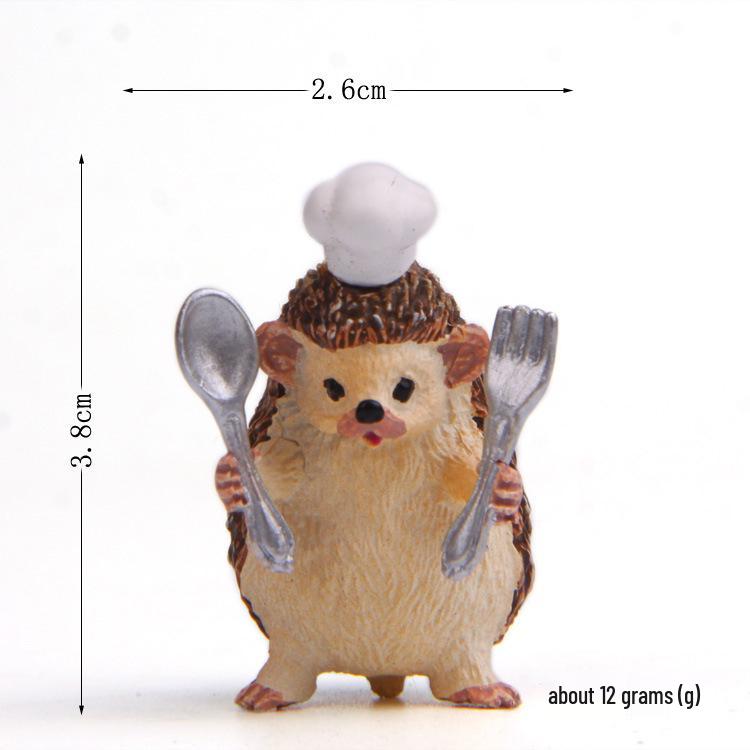 Cartoon Hedgehog Figure: Fresh Style Seaweed Ball Ornament for Desktop