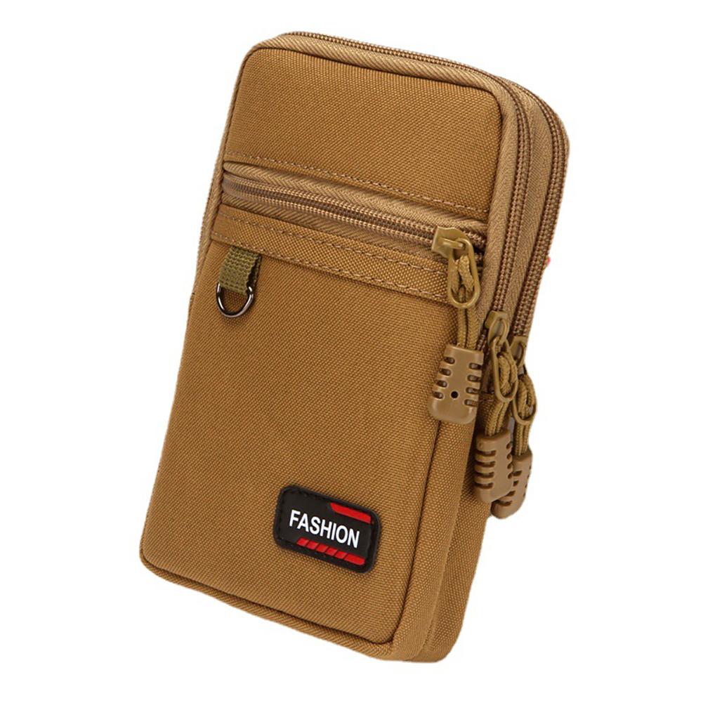 7 Inch Waist Fanny Pack Portable Coin Phone Organizer Bag Nylon Wear-resistant Lightweight for Outdoor Camping Hunting