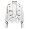 Jungen Trompeten Ehrengarde Team Uniform Marschkapelle Jacke Kontrastfarbe Langarm Reißverschluss Mantel