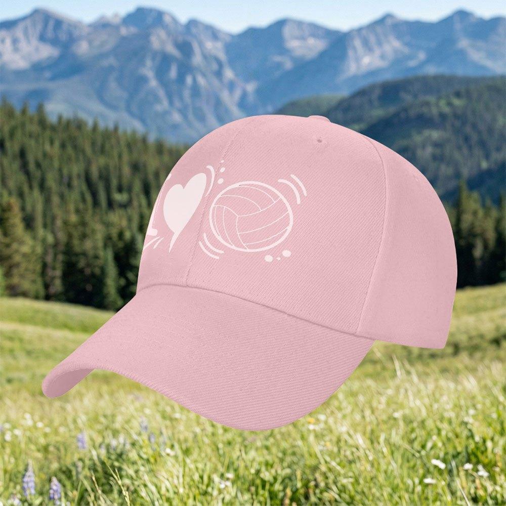 1 Stück Helle Baseballkappe Unisex Outdoor-Sportkappe Mit Volleyball-Thema Partner-Matching-Stil Mehrere Farben Erhältlich I