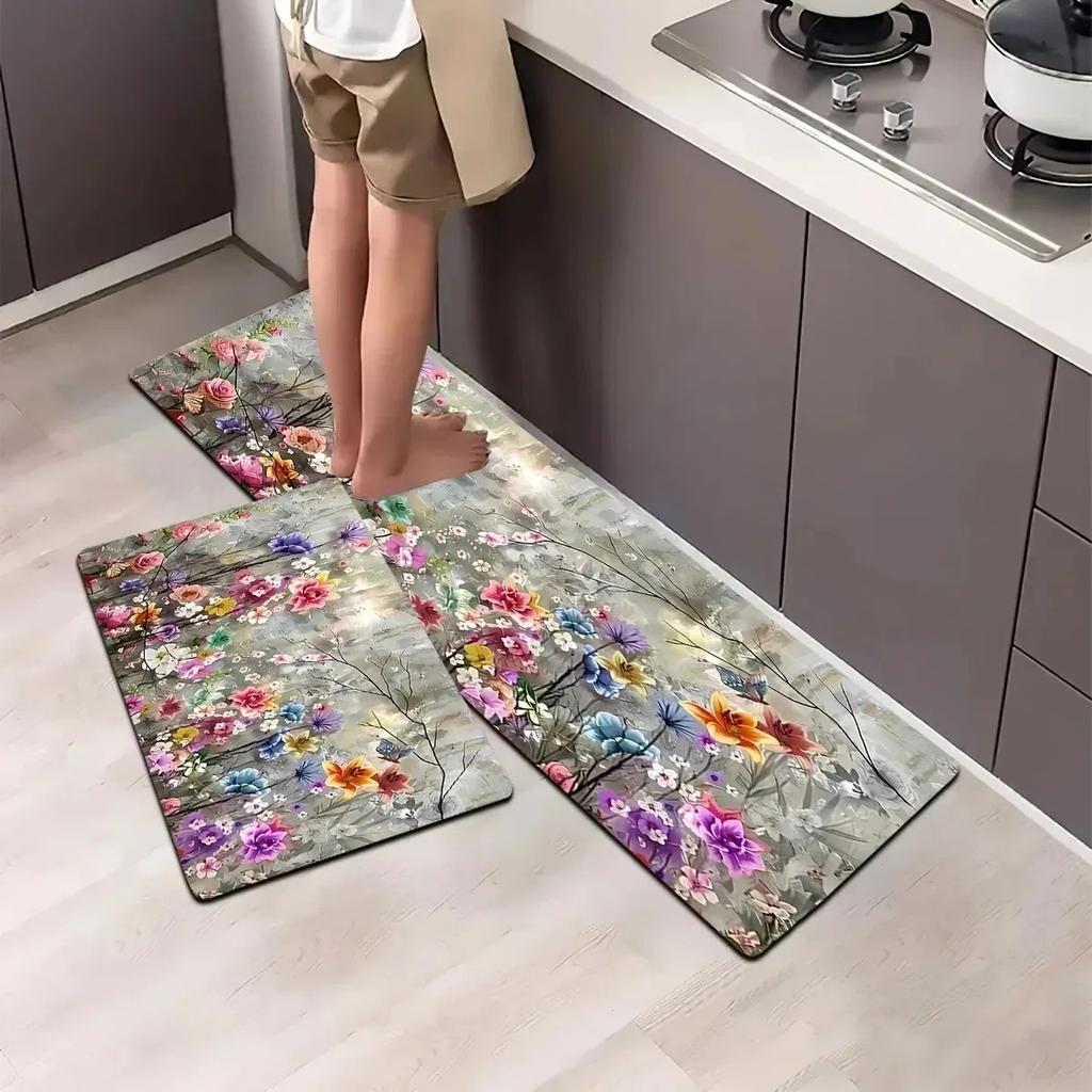 1 Stück Schöne Gitarrenmuster Fußmatten Küchenteppiche Rutschfest Pop-Design Wohnzimmerteppiche Badematte Teppich für Zuhause Spüle Wäsche Dekor