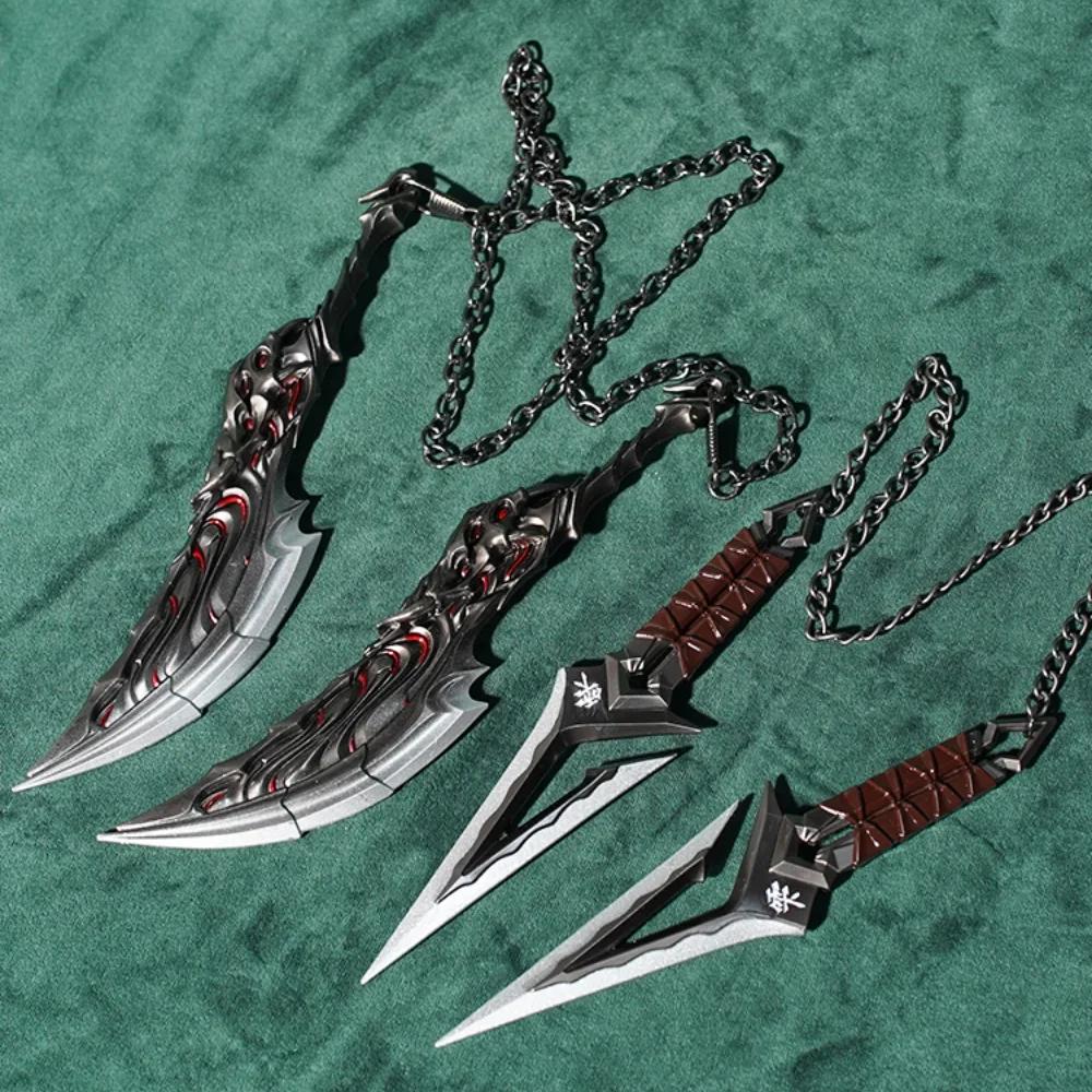 Valorant Weapon Swords of Primordia Kuronami No Yaiba Ninja Kunai Melee Weapon Miniature Metallic Material Samurai Sword Ornaments Presents Playthings