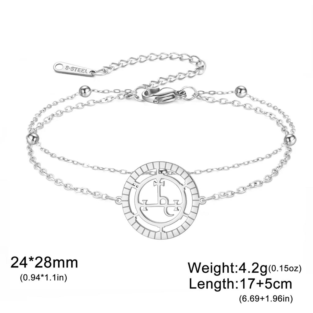 Goddess Sigil of Lilith Bracelet Stainless Steel Judaism Mythical Lilith Bracelets Women Men Solomon Amulet Jewelry Gift