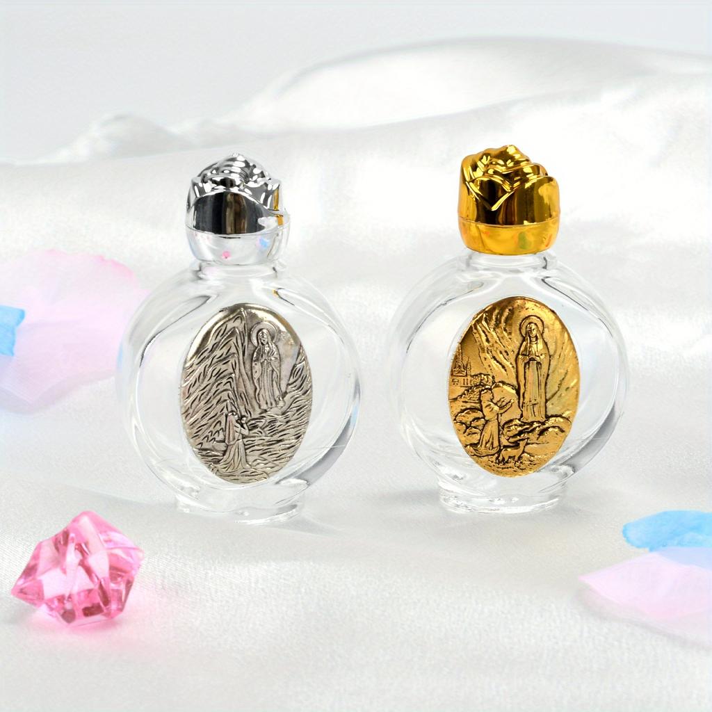 1Pc Holy Water Crown Virgin and Child Bottle Religious Cross Bottle Christian Virgin Sculpture Bottle Holy Water Bottle