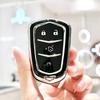 Tpu Silver Edge Car Key Cover Case For Cadillac Escalade Esv Xt5 Xt4 Xt6 Ct5 Ct6 Ct4 Xts Auto Shell Fob Holder Accessories