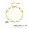 Women's Stainless Steel Oval Rhinestone Bracelet Necklace BR-2527