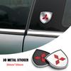 3D Metal Car Fender Emblem Shield Sticker for Mitsubishi ASX Lancer 10 Outlander L200 Xpander Exterior Accessories