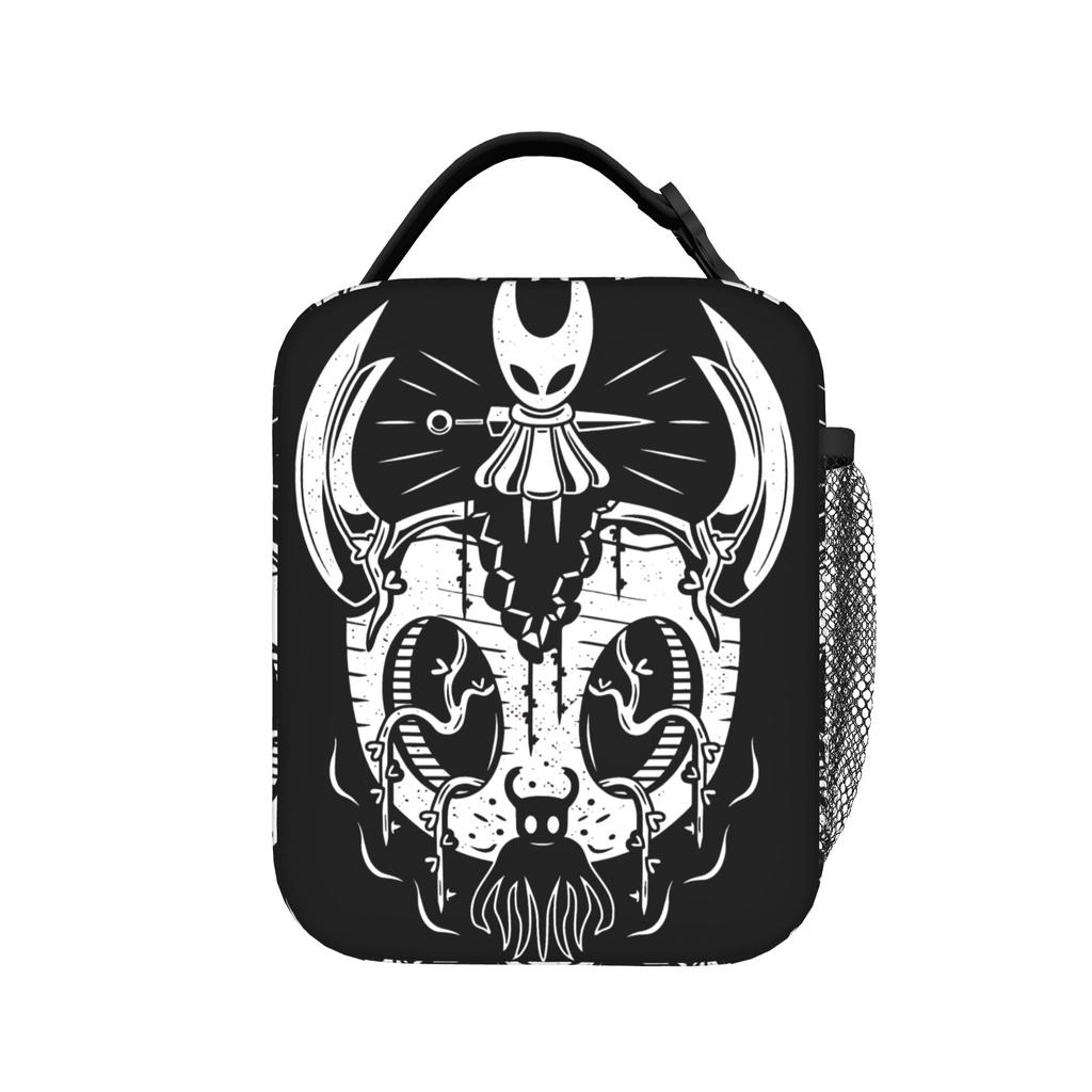 Hollow Knight Hornet and The Knight Shade Lunch Bag Portable Zipper Lunch Box Women Office Graphic Cooler Bag Thermal Lunch Bags