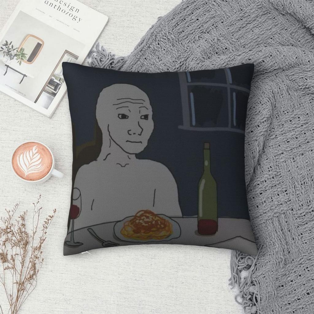 Trendy Home Wojak Memedecor Pillowcase Stuff Pillow Cover Square Multiple Sizes