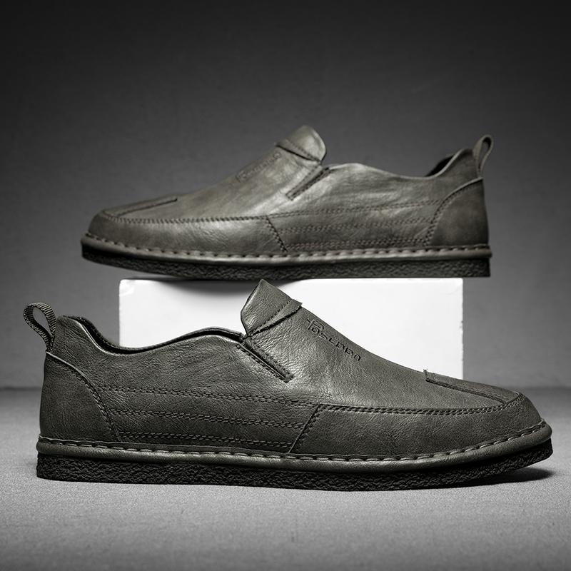 High Quality Hand Sewn Business Casual Leather Shoes Spring Newest Men S Casual Shoes Fashionable Comfortable Soft Sole Men S Shoes 40
