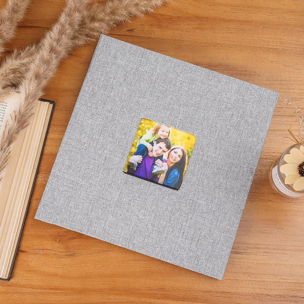 9.06x9.84in Self Adhesive Photo Album Grey Memory Book Album DIY Scrapbook Album  For Baby