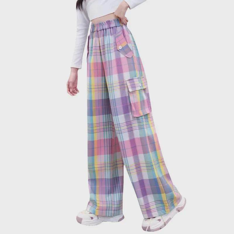 Girls' Wide-Leg Casual Overalls for Spring/Summer 2024 – New Dopamine Trousers for Big Kids