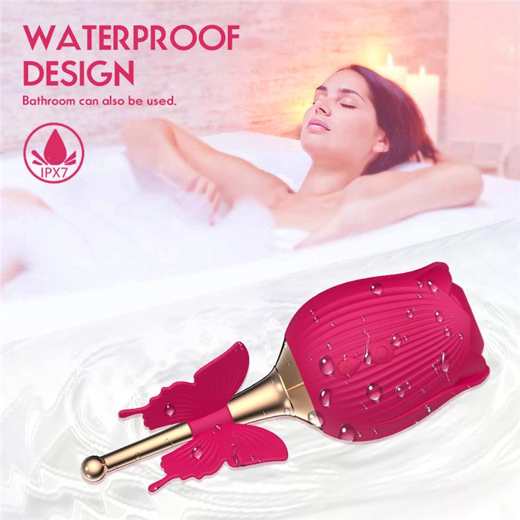 Rose Klitoris Vagina Klitoris Nippel Höhepunkt Massager Zunge Vibratoren