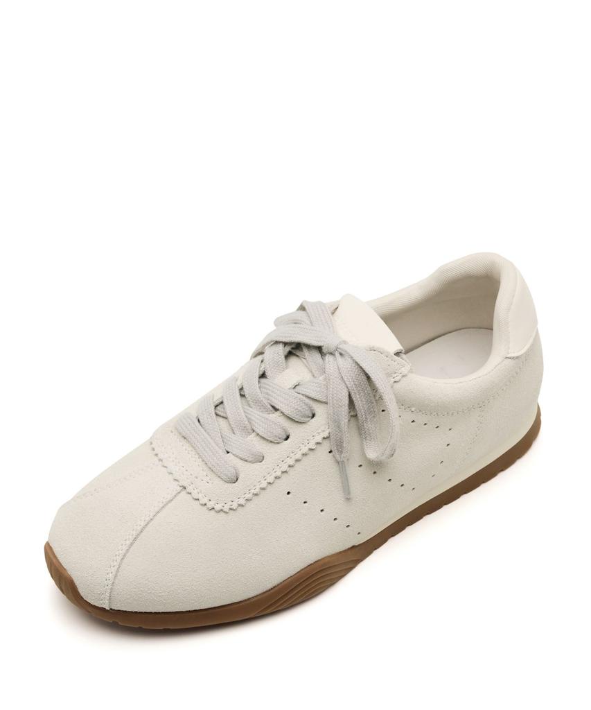Spur Sand Low Profile Sneakers 3Cm Cowhide Sneakers -Ws9003 (2Color)